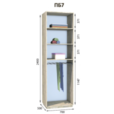 Пенал ПБ7 гардеробна Престо Дом