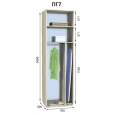 Пенал ПГ7 гардеробна Престо Дом