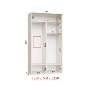 Шафа-купе 1200*600*2250(2400) Люкс  Фенікс