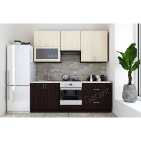 Кухня Санрайз клен світлий/венге темний 2,2м Гарант