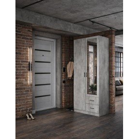 Шафа 2Д2Ш + дзеркало М-Стиль 900мм