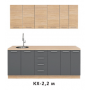 Кухня Еко ДСП 2,2 м Комфорт меблі