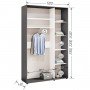 Шафа-купе Комфорт Мебелі Стандарт 1300*2100(2400)*450(600) 2Д