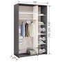 Шафа-купе Комфорт Мебелі Стандарт 1300*2100(2400)*450(600) 2Д