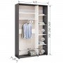 Шафа-купе Комфорт Мебелі Стандарт 1400*2100(2400)*450(600) 2Д