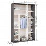 Шафа-купе Комфорт Мебелі Стандарт 1400*2100(2400)*450(600) 2Д