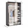 Шафа-купе Комфорт Мебелі Стандарт 1400*2100(2400)*450(600) 2Д