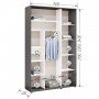 Шафа-купе Комфорт Мебелі Стандарт 1500*2100(2400)*450(600) 2Д