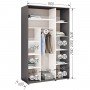 Шафа-купе Комфорт Мебелі Стандарт 1500*2100(2400)*450(600) 2Д