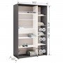 Шафа-купе Комфорт Мебелі Стандарт 1500*2100(2400)*450(600) 2Д