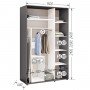 Шафа-купе Комфорт Мебелі Стандарт 1500*2100(2400)*450(600) 2Д
