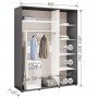Шафа-купе Комфорт Мебелі Стандарт 1800*2100(2400)*450(600) 3Д