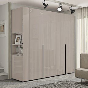 Шафа Flex Ф.160.4Д Для одягу ДСП фарбований глянець + приставка