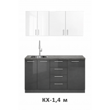 Кухня Фарбований високий глянець комплект 1,4м Комфорт меблі