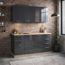 Кухня Фарбований високий глянець комплект 1,5м Комфорт меблі