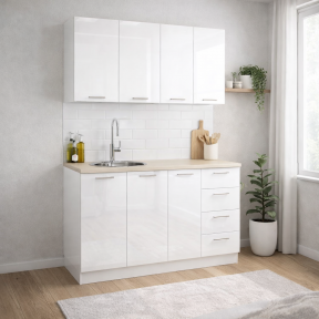 Кухня Фарбований високий глянець комплект 1,6м Комфорт меблі