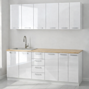 Кухня Фарбований високий глянець комплект 2,2 м Комфорт меблі