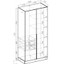 Шафа з полицями 2Д C-8