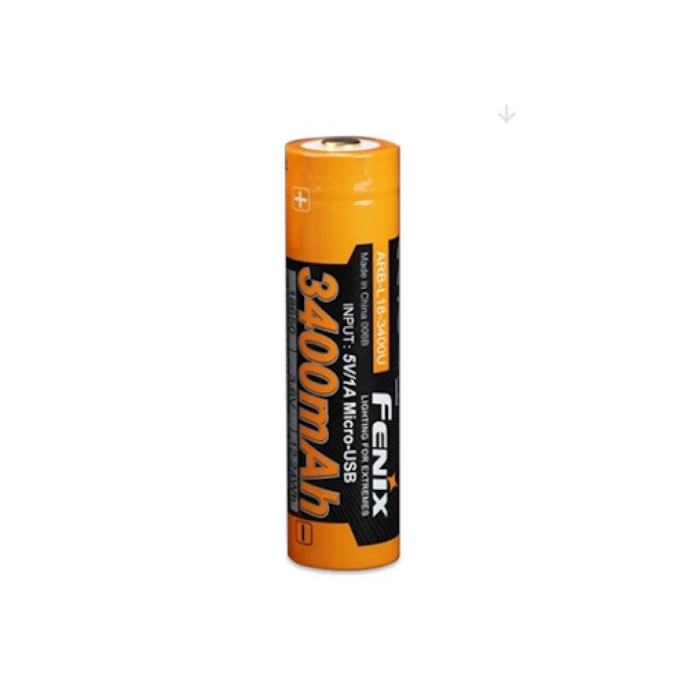 Акумулятор 18650 Fenix (3400 mAh) micro usb зарядка