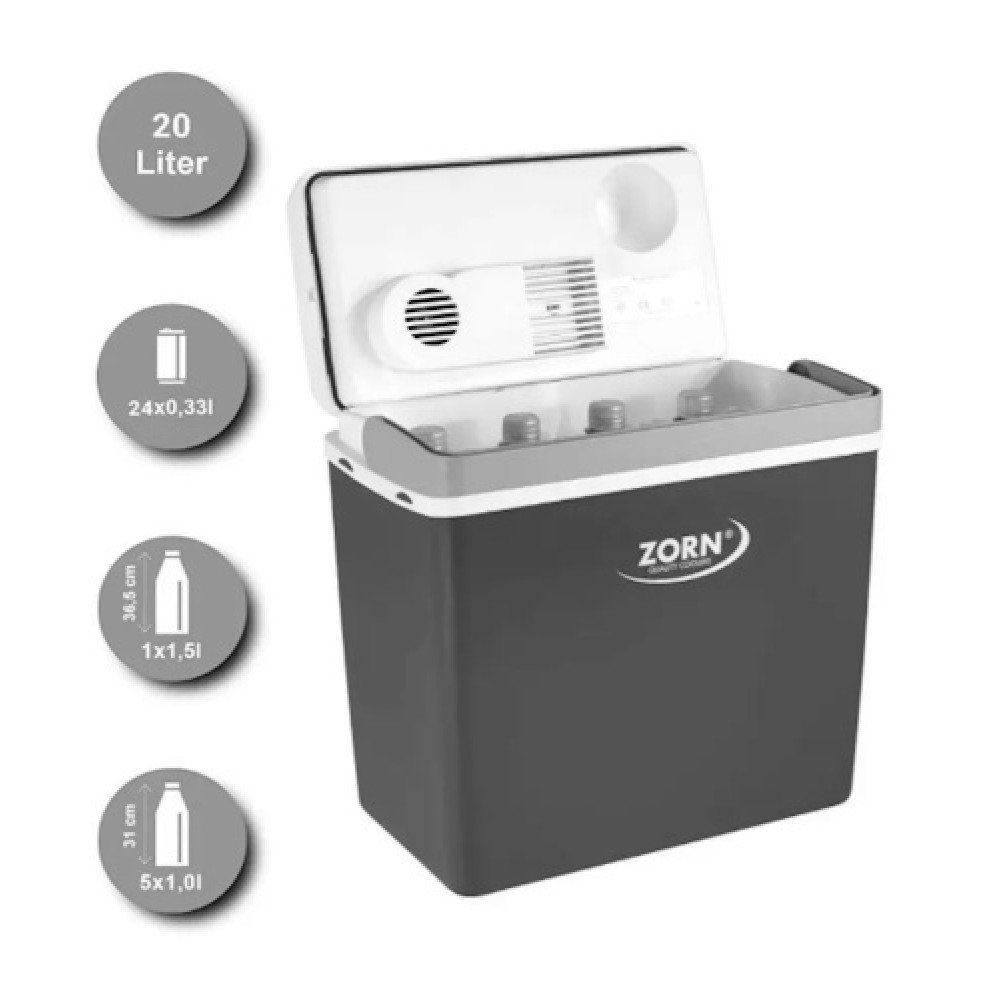 Автохолодильник Zorn Z-24 12 V 20 літрів сірий