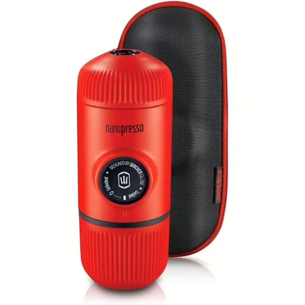 Еспресо-кавоварка портативна Wacaco Nanopresso червона з чохлом