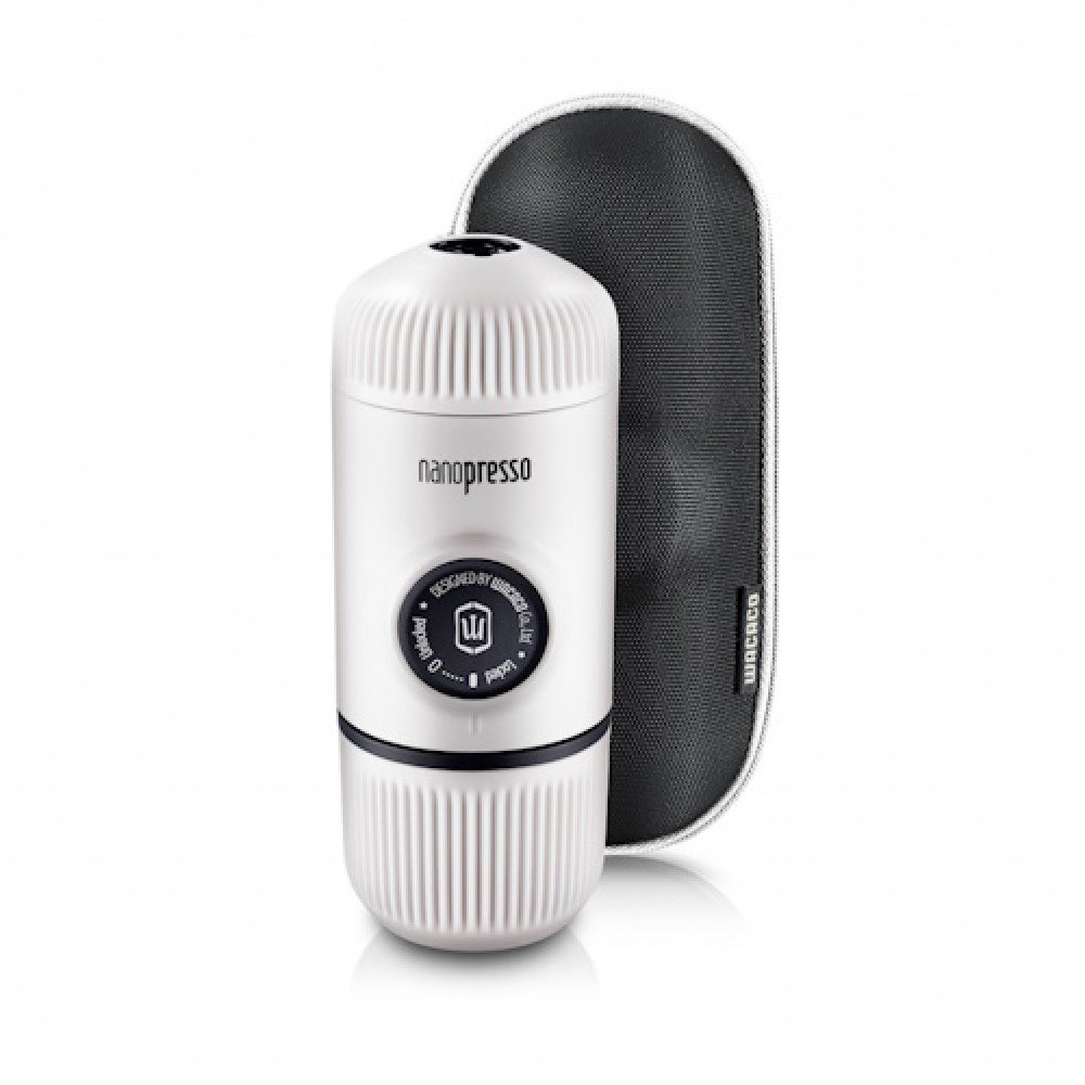 Еспресо-кавоварка портативна Wacaco Nanopresso Chill White з чохлом