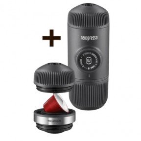 Еспресо-кавоварка портативна Wacaco Nanopresso з адаптером для капсул