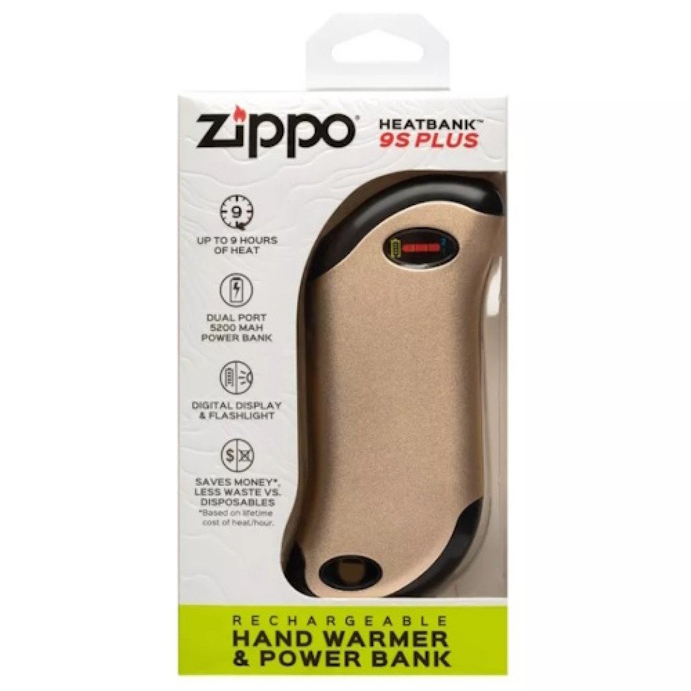Грілка для рук Zippo Heatbank 9s Plus Gold Power Bank 5200 mAhк з ліхтариком 2007360