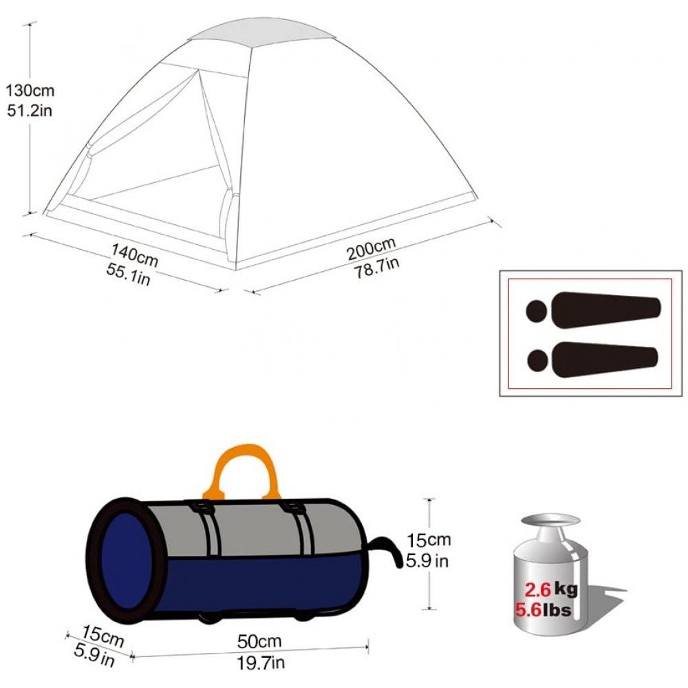 Намет KingCamp Backpacker (KT3019) Blue