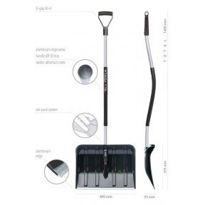 Лопата Alpin Alutube ergo eco 49*145 див.
