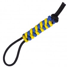 Темляк із паракорду Змійка (довжина виробу: 18см, довжина паракорду: 140 см), жовто-блакитний