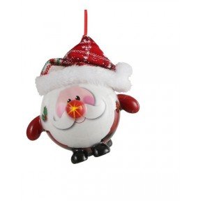 Прикраса декоративна Куля Новорічна LED, 8 см, House of Seasons, Санта