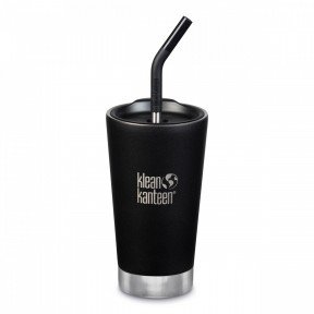 Термостакан-тумблер із соломинкою Klean Kanteen Tumbler 473 мл Shale Black (matt)
