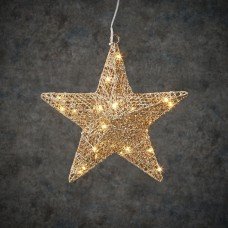 Зірка декоративні шампань, діам. 30 см, 30 led, 
