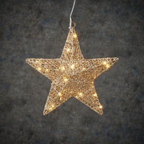 Зірка декоративні шампань, діам. 30 см, 30 led, 