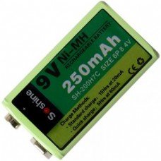 Акумулятор нікель-металогідридний Ni-MH Крона (6F22) Soshine 8.4V (250mAh)