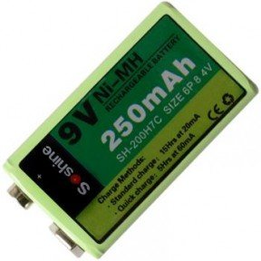 Акумулятор нікель-металогідридний Ni-MH Крона (6F22) Soshine 8.4V (250mAh)