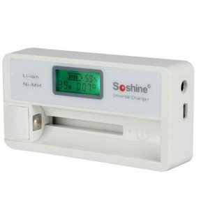 Зарядний пристрій Soshine SC-S7 з LCD дисплеєм (18650, 14500, 16340, CR2, CR123, AA, AAA)