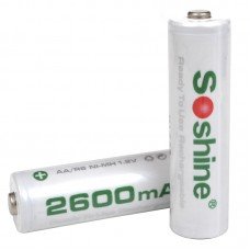 Акумулятор нікель-металогідридний Ni-MH RTU AA (R6) Soshine 1.2V (2600mAh), 4шт., блістер