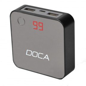 Зовнішній зарядний пристрій Power Bank DOCA D525 (8400mAh), чорний