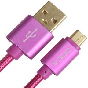 Кабель USB - MicroUSB DOCA D-U101 (100см), червоний