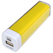 Зовнішній зарядний пристрій Power Bank DOCA D-Lipstick HT-2600 (2600mAh), жовтий