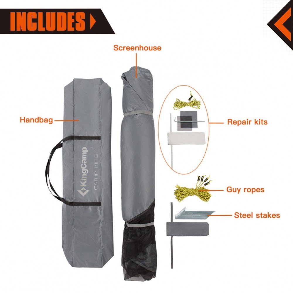 Тент-намет KingCamp CAMP KING COOL(KT8108) BLACK/DARK GREY