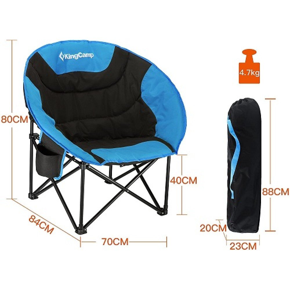 Крісло KingCamp Moon Leisure Chair(KC3816) Black/Blue