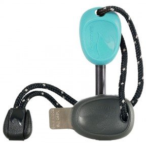 2 в 1 - кресало + свисток LIGHT MY FIRE Swedish FireSteel Scout блакитне, блістер