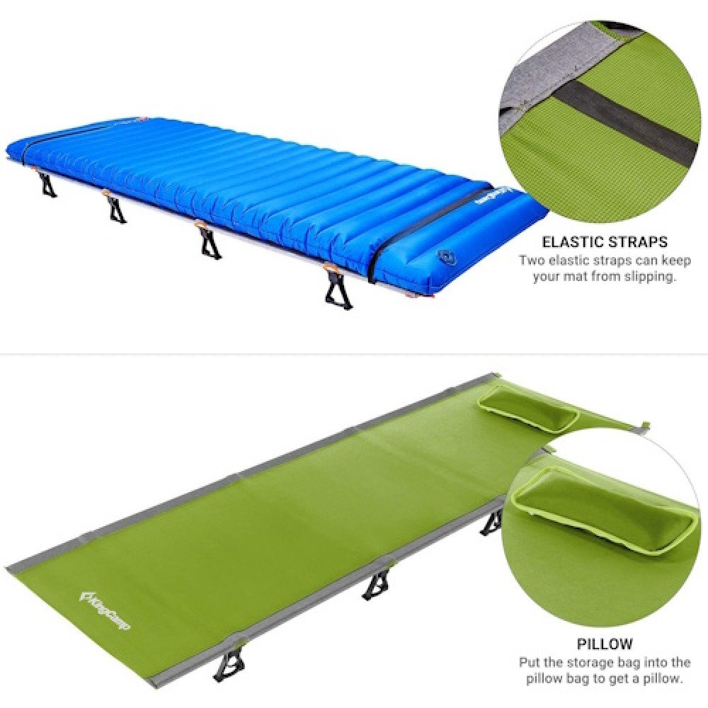 Розкладачка KingCamp ULTRALIGHT CAMPING COT KC3986 green