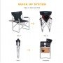Крісло KingCamp Deluxe Director chair KC3821 BLACK STRIPE