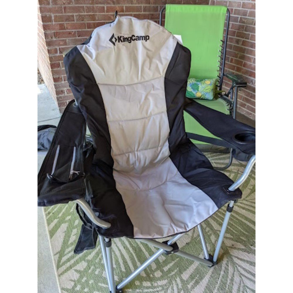 Крісло складне KingCamp Deluxe Hard Arms Chair KC3888 BLACK/MID GREY