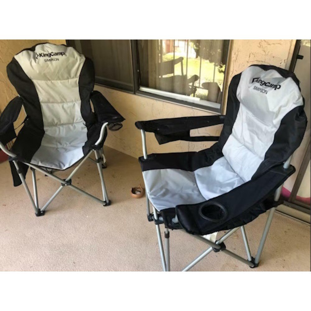 Крісло складне KingCamp Deluxe Hard Arms Chair KC3888 BLACK/MID GREY