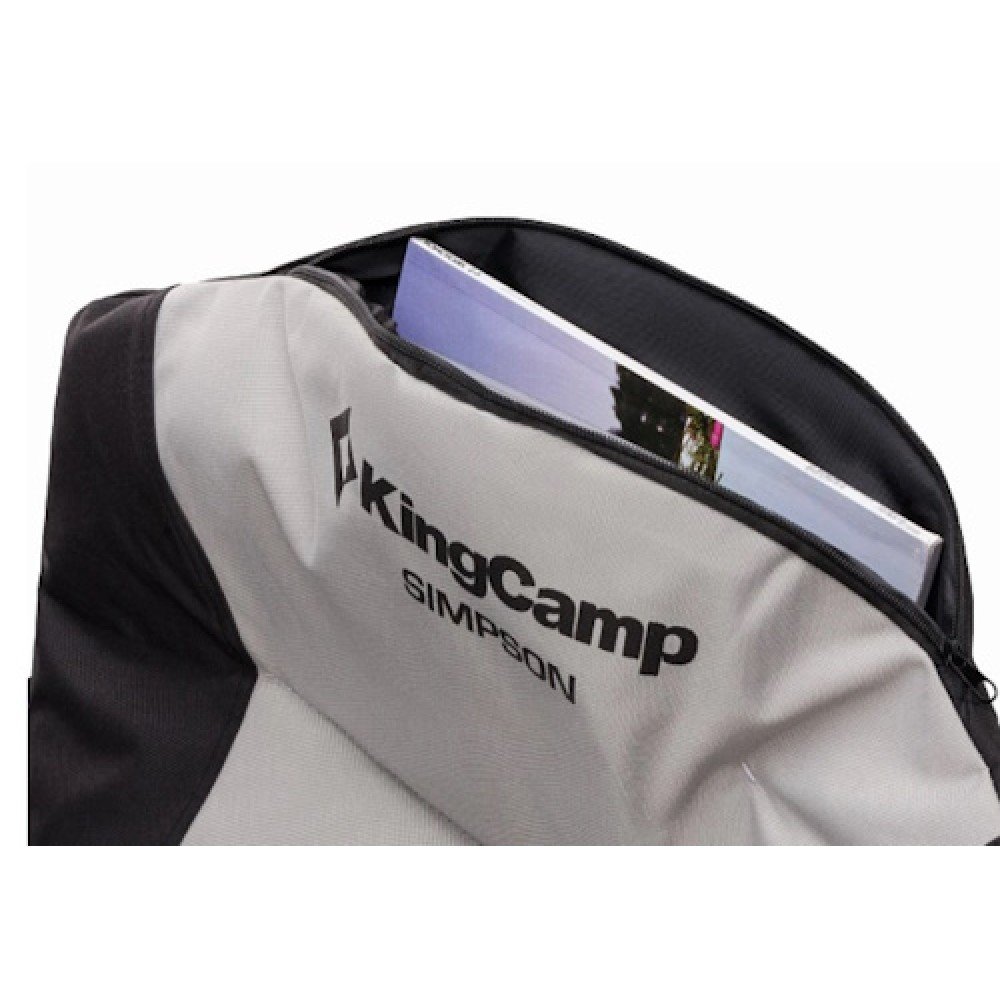 Крісло складне KingCamp Deluxe Hard Arms Chair KC3888 BLACK/MID GREY